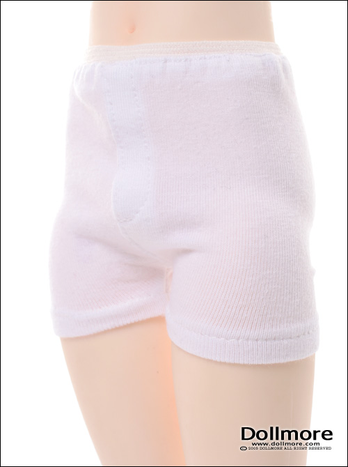 【40cm】 DOLL MORE / MSD - Boy trunk span panties (White)