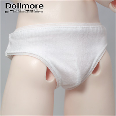 【70cm】 DOLL MORE / Model doll size - Simple Triangle Boy Panties (White)