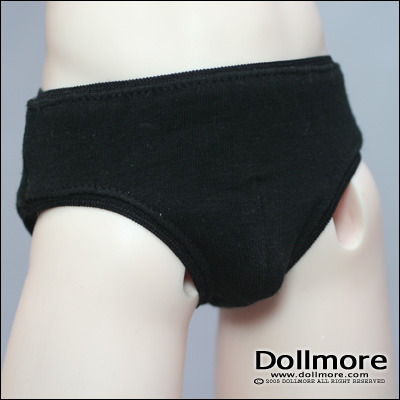 【70cm】 DOLL MORE / Model doll size - Simple Triangle Boy Panties (Black)
