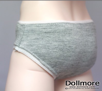 【70cm】 DOLL MORE / Model doll size - Simple Triangle Boy Panties (Gray)