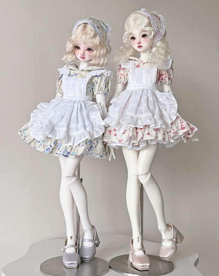 【40cm】 DOLK SELECT / カントリー風ドレスセット - ピンク