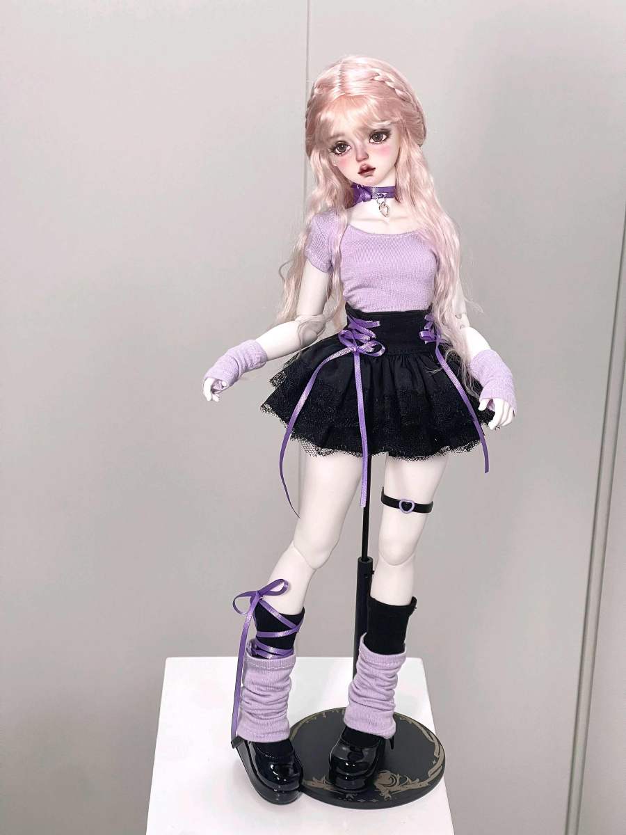 【40cm】 DOLK SELECT / バレー風スカートコーデセット：パープル