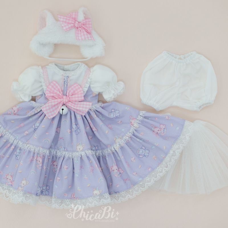 【40cm】 ChicaBi / [Mini/Enfant] Sweet Kitty (Violet)