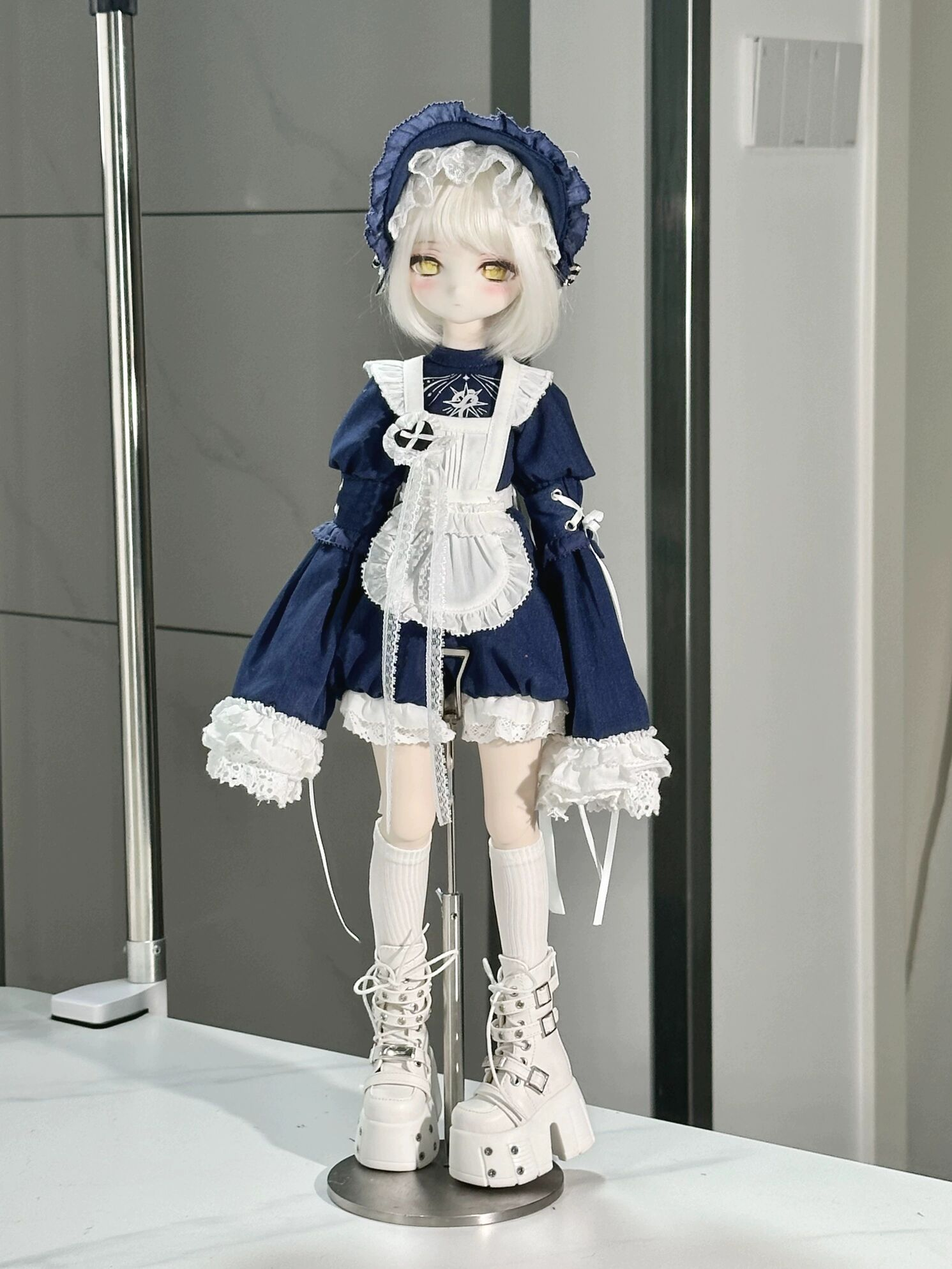 【40cm】 DOLK SELECT / 萌袖ロリータメイド服：ズボン（ダークブルー）