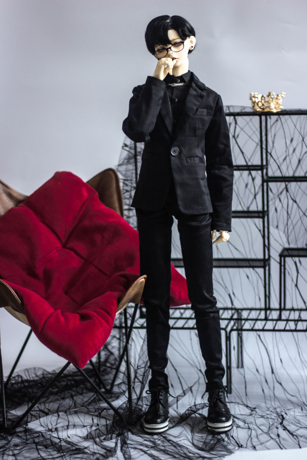 【70cm】 Bears / A239 Black Jacket×Pants Set