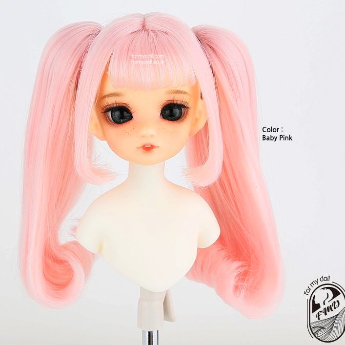 【8-9inch】for my doll / [Twintails FMD-1166] Baby Pink