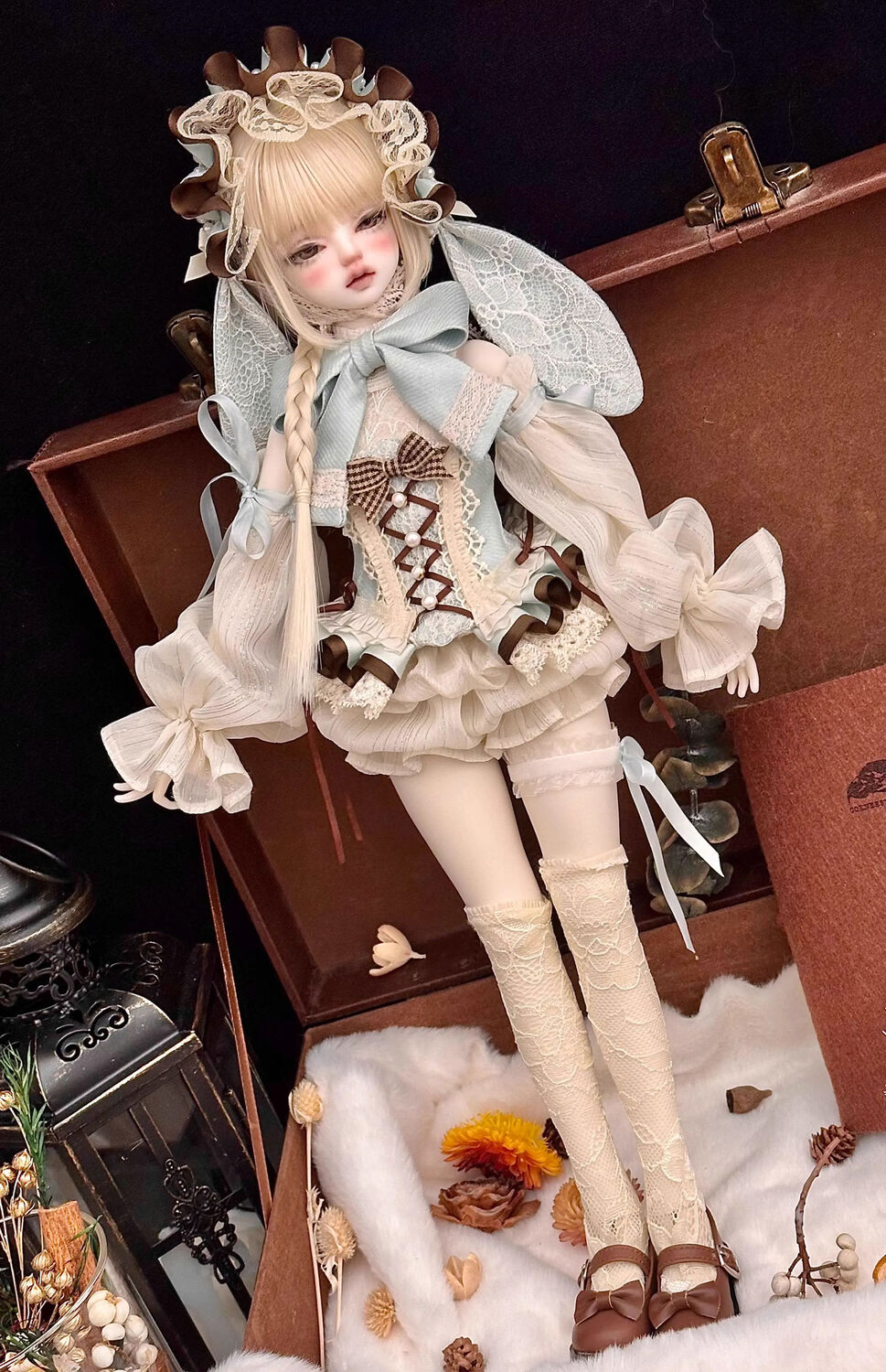 【40cm】 DOLK SELECT / コルセットドレスセット「兎のお茶会」：チョコミント（MDD）
