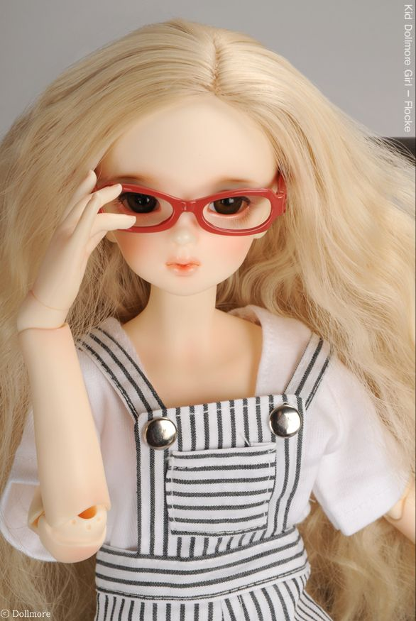 【40cm】 DOLL MORE / MSD - Dollmore Lensless Sunglasses II (Red)