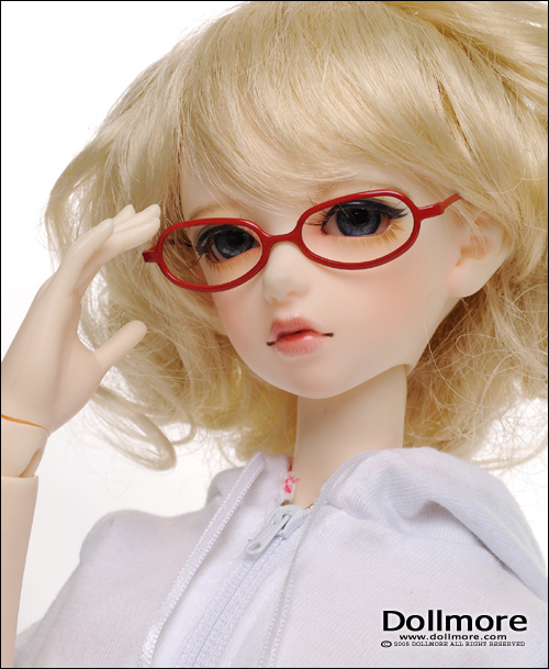 【60cm】 DOLL MORE / SD - Shape Steel Lensless Frames (Red)