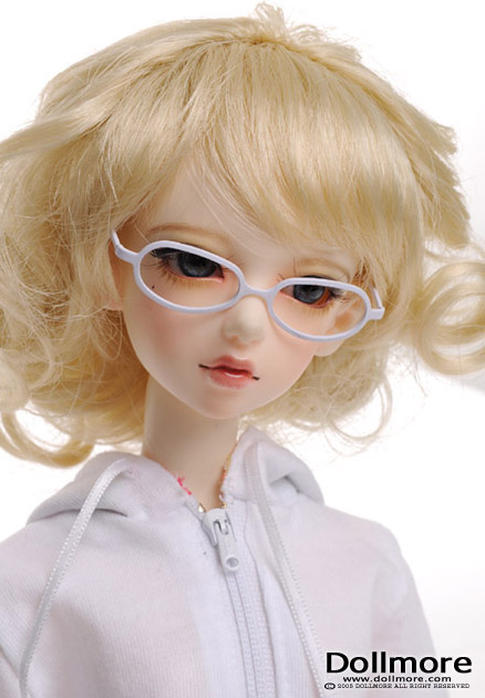 【60cm】 DOLL MORE / SD - Shape Steel Lensless Frames (White)